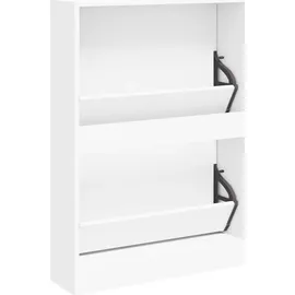 vidaXL Schuhschrank 59 x 17 x 81 cm weiß