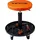 Vevor Werkstatthocker Stahl 406-559 mm Schwarz/Orange höhenverstellbar