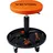 Vevor Werkstatthocker Stahl 406-559 mm Schwarz/Orange höhenverstellbar