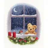 Heritage Crafts Kreuzstich-Set, William und Rotkehlchen Aida