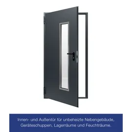 Hörmann Kellertür mit Lichtausschnitt anthrazitgrau 100 x 200 cm