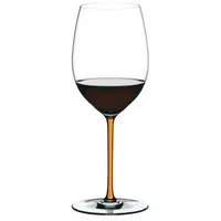 Riedel Fatto A Mano Cabernet/Merlot - Orange - Einzelpackung, Weinglas, Kristallglas, Spülmaschinenfest - 4900/0O