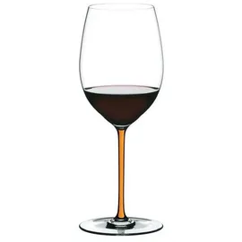 Riedel Fatto A Mano Cabernet/Merlot - Orange - Einzelpackung, Weinglas, Kristallglas, Spülmaschinenfest - 4900/0O