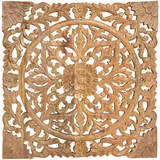 Holzbild, Hellbraun, Holz, Mangoholz, 50x50x2 cm, 3D-Effekt, Bilder und Zubehör, Wandbilder, Sonstige Wandbilder