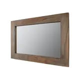 Massivmoebel24 Spiegel Sheesham 90 x 60 cm Grau