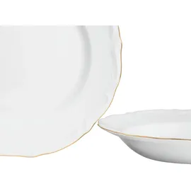 CreaTable Maria Theresia Tellerset 18-tlg. gold/weiß