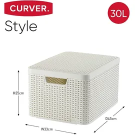 Curver Aufbewahrungsbox 44,5 x 33 cm 1-tlg. beige