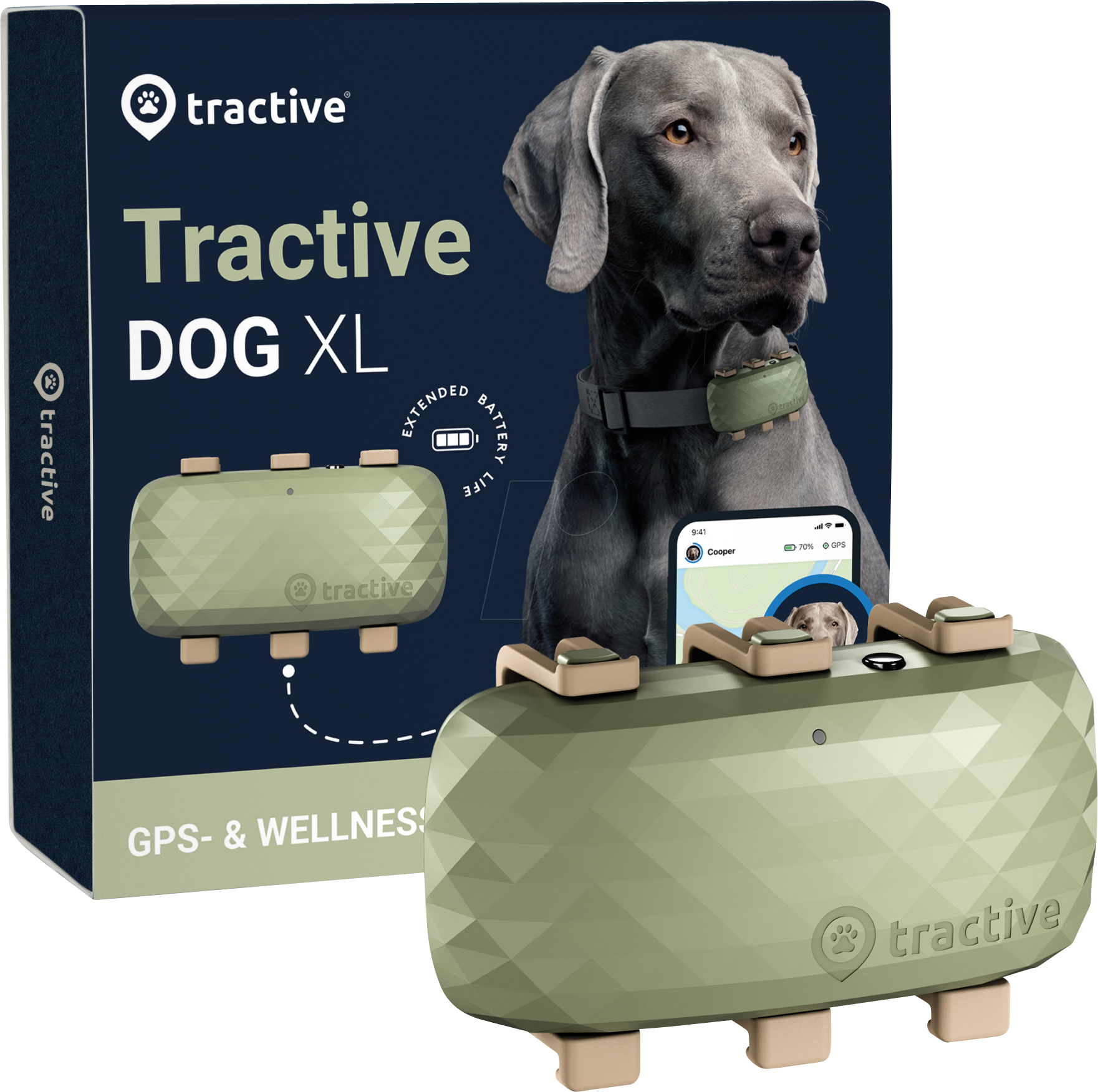 TRACTIVE DOG4XL - GPS-Tracker für Hunde, DOG XL