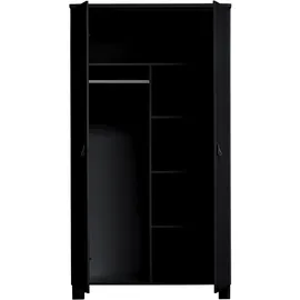 Woood Kleiderschrank Ties 110 x 203 x 0 cm Schwarz