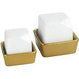 Wenko Cleo Luftbefeuchter 2-teilig Weiß/Gold