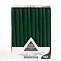 Papstar Leuchterkerzen 25 cm 50 St. dunkelgrün