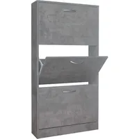 Hti-Living Schuhschrank Thekla Beton Schuhkipper mit 3 Fächern