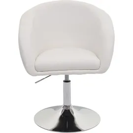 Mendler Esszimmerstuhl HWC-F19 Stoff creme-weiß