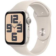 Apple Watch SE 2023 GPS 44 mm Aluminiumgehäuse polarstern, Sportarmband polarstern M/L