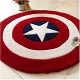 Teppich Große rutschfeste Rutsche Runde Runde Teppich Für Wohnzimmer Schlafzimmer Teppiche Bodenmatte Cartoon Runder Teppich Captain America Shield Teppiche - Waschbarer Teppich ( Tamaño : 70x70cm )