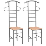 vidaXL Herrendiener 2 Stk Metall Braun
