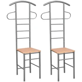 vidaXL Herrendiener 2 Stk Metall Braun