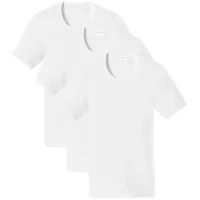 SCHIESSER Unterhemd / Shirt Kurzarm Cotton Essentials Doppelripp in Weiß | Gr.: XL