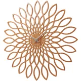 Karlsson Wanduhr Sunflower, Braun, 60x60x4 cm, Dekoration, Uhren, Wanduhren