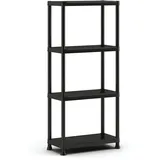 KETER Schwarzes Lagerregal 4 Fachböden cm
