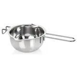 Wenco Wasserbad Schmelzschale – Hitzebeständiger Schmelztopf mit Griff zum Schmelzen von Schokolade, Butter, Wachs – Spülmaschinenfest & Rostfrei – Perfekt für Backen, Kochen & DIY, Edelstahl, 14cm