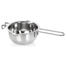 Wenco Wasserbad Schmelzschale – Hitzebeständiger Schmelztopf mit Griff zum Schmelzen von Schokolade, Butter, Wachs – Spülmaschinenfest & Rostfrei – Perfekt für Backen, Kochen & DIY, Edelstahl, 14cm