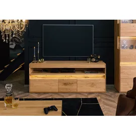 Massivmoebel24 CARDIFF TV-Board 165x44x63 cm Beige/Massivholz