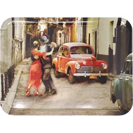 Lashuma XXL Serviertablett 50x37 cm, Geschirr Tablett Design: Tango, Getränketablett rechteckig