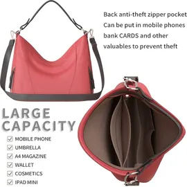 KMISSO 30627 Shopper Veganes Leder Red