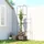 Outsunny Hochbeet mit Rankgitter 40 x 40 x 185 cm Schwarz