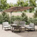 vidaXL Ampelschirm mit Aluminium-Mast 400 x 300 cm Terrakotta