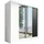 A&J MöbelLand Schiebetürenschrank DUO 200 x 215 x 59,5 cm Weiß/Schwarz