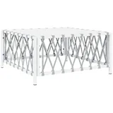 vidaXL Gartentisch 70 x 70 x 34 cm Weiß