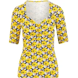 BLUTSGESCHWISTER Damen Top Le Parfum de lamour, terrasse fleurie, S