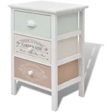 vidaXL Schränkcken 3 Schubladen Französischer Stil Holz