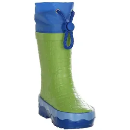 Playshoes Dino Gummistiefel Blau/Orange 27
