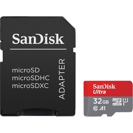 SanDisk Ultra microSD UHS-I U1 A1 120 MB/s + SD Adapter 32 GB