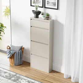 [en.casa] Sokndal 50 x 118 x 15 cm Pfefferweiß / weiß