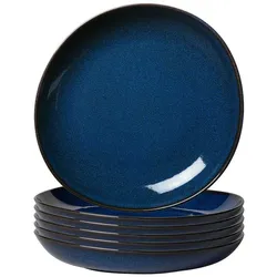 like. by Villeroy & Boch Schale Lave Schalen flach ø 27 cm 6er Set, Steingut, (6 Schalen, 6-tlg) blau Luxentu