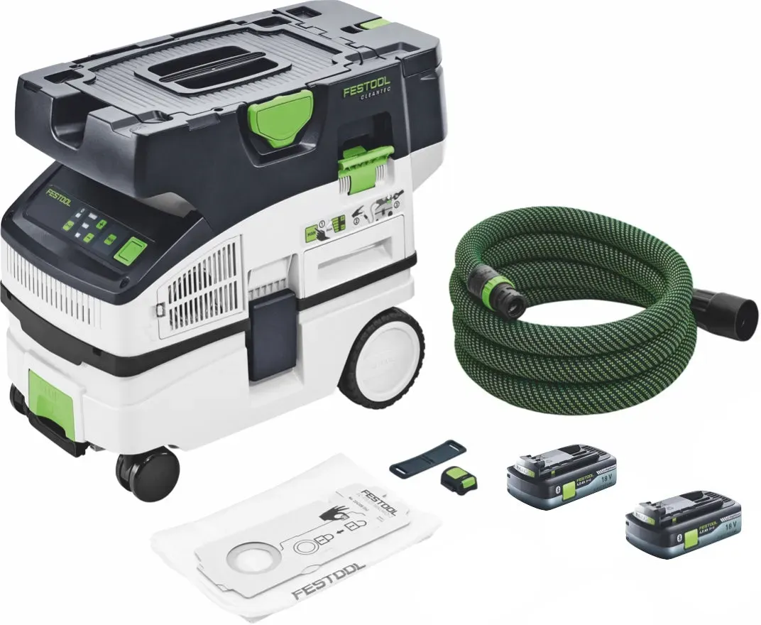 Festool CTLC MINI I-Basic Akku Absaugmobil 36 V ( 2x 18 V ) Staubkl. L + 2x Akku 4,0 Ah - ohne Ladegerät