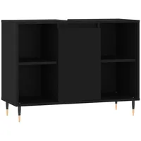 VidaXL Badschrank Schwarz 80x33x60 cm Holzwerkstoff