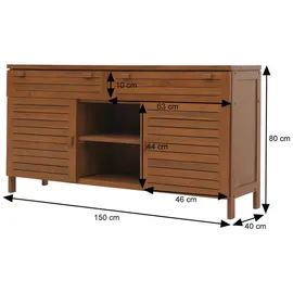MCW Waschbeckenunterschrank, Braun,