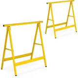 Relaxdays Arbeitsbock 2er Set gelb
