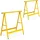 Relaxdays Arbeitsbock 2er Set gelb