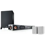 Teufel CINEBAR ULTIMA Surround Power Edition "4.1-Set" Soundbar (Bluetooth, HDMI, 380 W, Soundbar mit 6 High-Performance-Töner) weiß