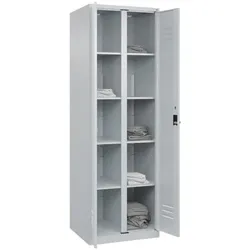 CP Wäschespind »Classic Plus zueinander zuschlagende Türen Korpus lichtgrau« Drehri grau, 60x185x50 cm