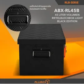 AluBox Werkzeugkiste 45 Liter Schwarz