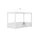 Lifetime Himmelbett 4-in-1 207 x 161 x 124 cm Kiefer weiß
