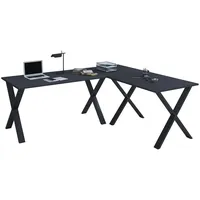 VCM Holz Schreibtisch Eckschreibtisch schlicht 130x130 Form links oder
