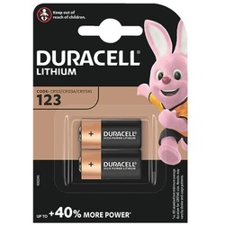 Duracell 2er-Pack Foto-Batterie »Photo Lithium Ultra« 123 / CR17345, 1.7x3.45 cm